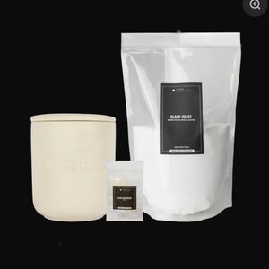 Hotel Collection Petite Bone Vessel Wit Black Velvet Sand Wax Candle Set - Bone